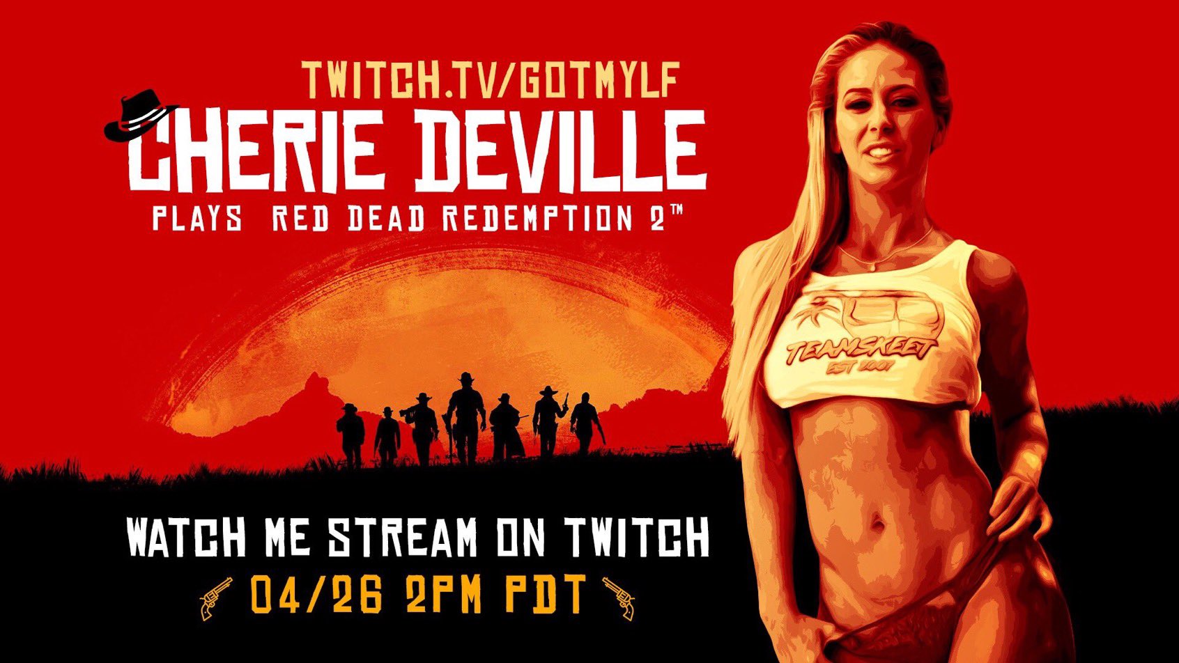 Cherie DeVille spielt 'Red Dead Redemption 2' auf MYLF Twitch Stream Sunday