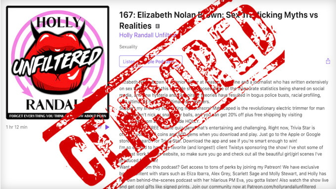 YouTube Censors Holly Randall Podcast Episode Debunking Anti Sex Work Myths